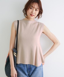 ROPE' PICNIC（ロペピクニック）の「【UVカット・洗濯機OK】ノースリーブペプラムニットプルオーバー（ニット/セーター）」