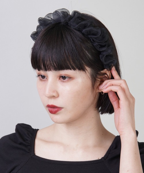 オーガンジーカチューシャ SPINNS（スピンズ）の「オーガンジー クシュクシュデザイン
