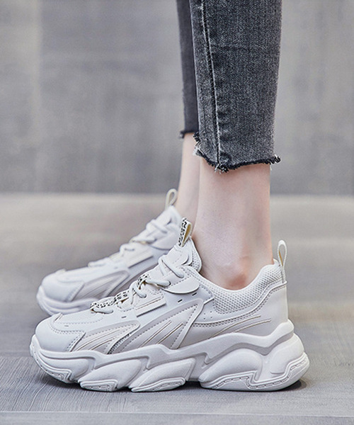 JUNOAH（ジュノア）の「厚底スニーカー（スニーカー・レディース・ブラック/ホワイト/クリーム・40/38/39/36/37）」の19枚目の写真