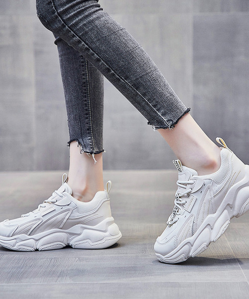 JUNOAH（ジュノア）の「厚底スニーカー（スニーカー・レディース・ブラック/ホワイト/クリーム・40/38/39/36/37）」の20枚目の写真