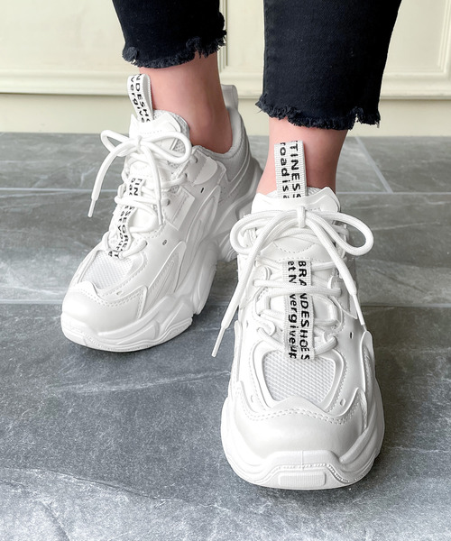 JUNOAH（ジュノア）の「厚底スニーカー（スニーカー・レディース・ブラック/ホワイト/クリーム・40/38/39/36/37）」の14枚目の写真