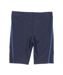 minius（ミニウス）の「キッズスクール水着サイドステッチロング / UPF50＋  ゼッケン付き（水着）」