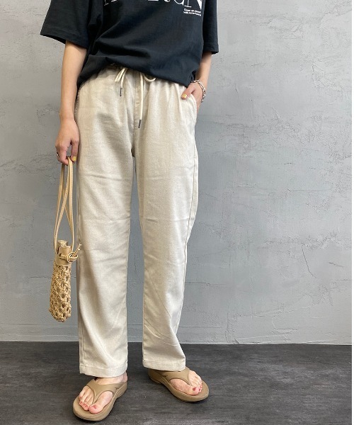 FIVE BROTHER（ファイブブラザー）の「[FIVE BROTHER/ファイブブラザー] リネンイージーパンツ（その他パンツ・レディース・グレー/ベージュ/ナチュラル/ブラック・S）」の16枚目の写真