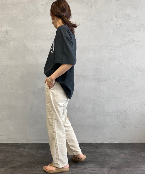 FIVE BROTHER（ファイブブラザー）の「[FIVE BROTHER/ファイブブラザー] リネンイージーパンツ（その他パンツ・レディース・グレー/ベージュ/ナチュラル/ブラック・S）」の18枚目の写真