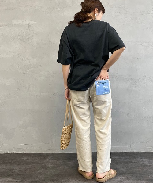 FIVE BROTHER（ファイブブラザー）の「[FIVE BROTHER/ファイブブラザー] リネンイージーパンツ（その他パンツ・レディース・グレー/ベージュ/ナチュラル/ブラック・S）」の21枚目の写真