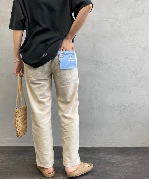 FIVE BROTHER（ファイブブラザー）の「[FIVE BROTHER/ファイブブラザー] リネンイージーパンツ（その他パンツ・レディース・グレー/ベージュ/ナチュラル/ブラック・S）」の20枚目の写真