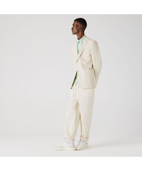 LACOSTE(ラコステ)の「コットン×リネン×リヨセルブレンドテーラードジャケット(テーラードジャケット・メンズ・アイボリー・48/50/46/52)」の9枚目の写真