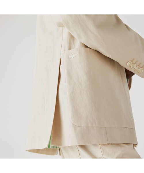 LACOSTE(ラコステ)の「コットン×リネン×リヨセルブレンドテーラードジャケット(テーラードジャケット・メンズ・アイボリー・48/50/46/52)」の4枚目の写真