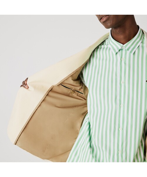 LACOSTE(ラコステ)の「コットン×リネン×リヨセルブレンドテーラードジャケット(テーラードジャケット・メンズ・アイボリー・48/50/46/52)」の3枚目の写真