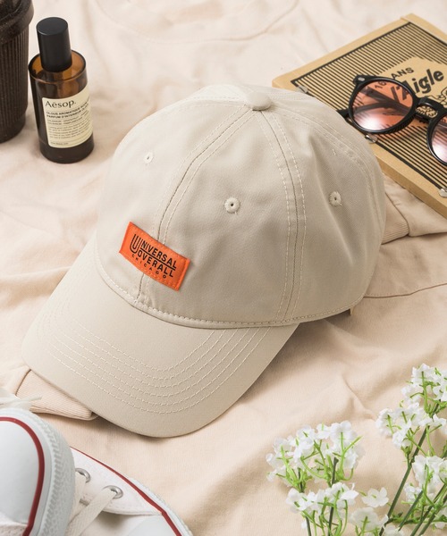 UNIVERSAL OVERALL（ユニバーサルオーバーオール）の「【UNIVERSAL OVERALL】ベーシックロゴTCツイルキャップ YMY（キャップ・メンズ・ブラック/ベージュ/アイボリー/ネイビー/ダークグリーン/グレー・FREE）」の2枚目の写真