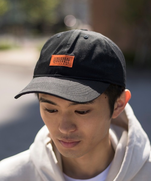 UNIVERSAL OVERALL（ユニバーサルオーバーオール）の「【UNIVERSAL OVERALL】ベーシックロゴTCツイルキャップ YMY（キャップ・メンズ・ブラック/ベージュ/アイボリー/ネイビー/ダークグリーン/グレー・FREE）」の11枚目の写真