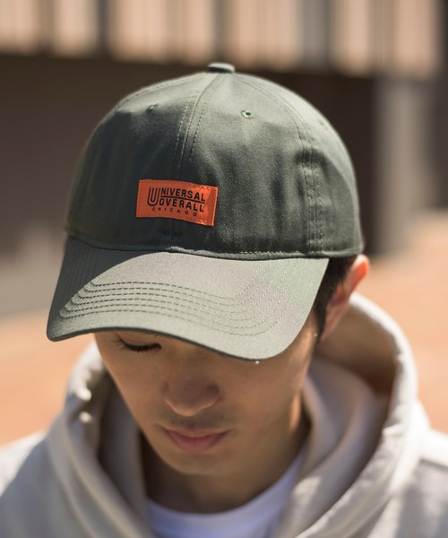 UNIVERSAL OVERALL（ユニバーサルオーバーオール）の「【UNIVERSAL OVERALL】ベーシックロゴTCツイルキャップ YMY（キャップ・メンズ・ブラック/ベージュ/アイボリー/ネイビー/ダークグリーン/グレー・FREE）」の15枚目の写真