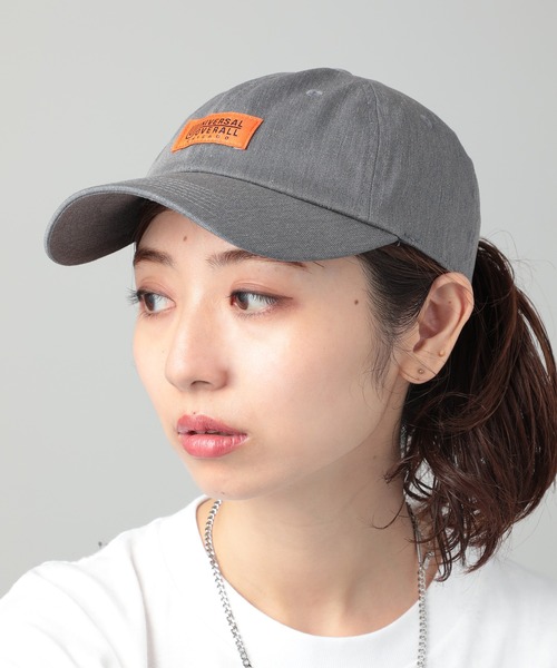 Americana×Hug o war コラボキャップ ベージュ セール】【UNIVERSAL OVERALL】ベーシックロゴTCツイルキャップ