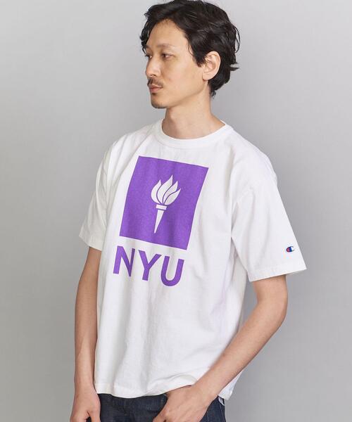 Champion（チャンピオン）の「＜CHAMPION (チャンピオン)＞USA NYU TEE/Tシャツ（Tシャツ/カットソー・メンズ・ホワイト/ブラック・SMALL/MEDIUM/LARGE/X-LARGE）」の2枚目の写真