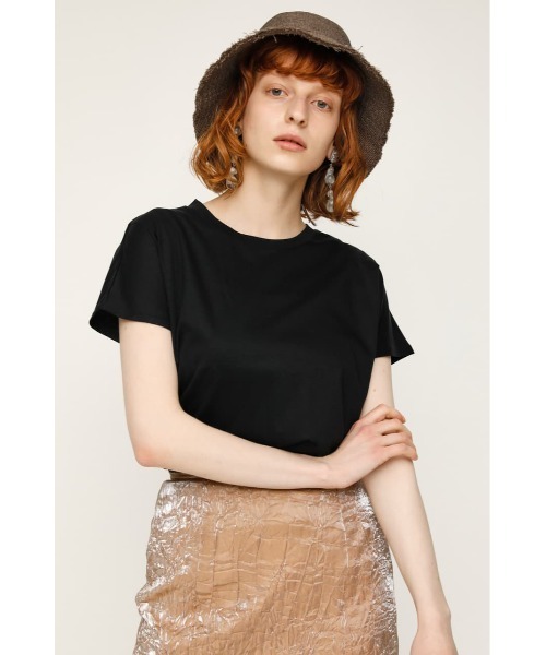 SLY（スライ）の「MERCERIZE SHOULDER TUCK T/SH ショルダー タック Tシャツ（Tシャツ/カットソー・レディース・ブラック/オフホワイト/ミント・FREE）」の3枚目の写真