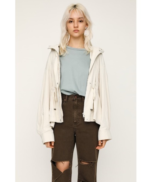 SLY（スライ）の「MERCERIZE SHOULDER TUCK T/SH ショルダー タック Tシャツ（Tシャツ/カットソー・レディース・ブラック/オフホワイト/ミント・FREE）」の21枚目の写真