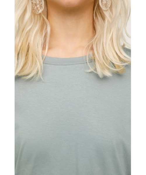 SLY（スライ）の「MERCERIZE SHOULDER TUCK T/SH ショルダー タック Tシャツ（Tシャツ/カットソー・レディース・ブラック/オフホワイト/ミント・FREE）」の9枚目の写真