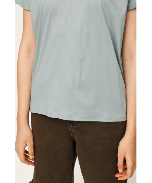 SLY（スライ）の「MERCERIZE SHOULDER TUCK T/SH ショルダー タック Tシャツ（Tシャツ/カットソー・レディース・ブラック/オフホワイト/ミント・FREE）」の12枚目の写真