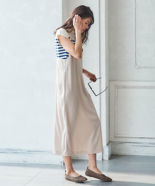 KOBE LETTUCE（コウベレタス）の「ラタン調セミスクエアトゥフラットパンプス（パンプス・レディース・ブラック/シルバー/ブラウン/アイボリー・LL/L/M/S）」の10枚目の写真