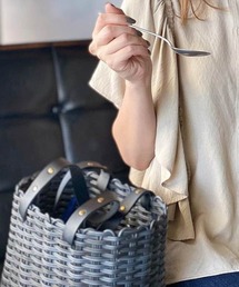 sarasa design（サラサデザイン）の「b2c メルカドバッグ 横長 mini（かごバッグ）」