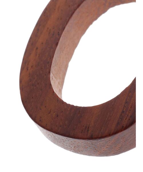 dazzlin（ダズリン）の「ウッドライクラウンドイヤリング（イヤリング・レディース・オフホワイト/ブラウン・FREE）」の6枚目の写真