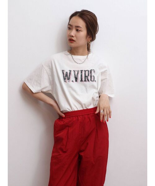 Ungrid（アングリッド）の「ビッグロゴルーズTee（Tシャツ/カットソー・レディース・オフホワイト/チャコールグレー/グリーン・FREE）」の14枚目の写真