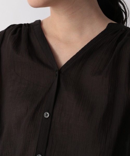 LOWRYS FARM（ローリーズファーム）の「ヨウリュウボイルチュニック６Ｓ　950058（シャツ/ブラウス・レディース・オフホワイト/ブラック/グリーン/ブルー・FREE）」の13枚目の写真