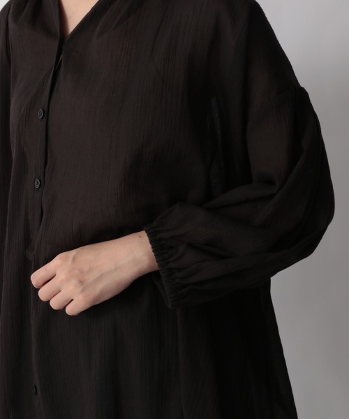 LOWRYS FARM（ローリーズファーム）の「ヨウリュウボイルチュニック６Ｓ　950058（シャツ/ブラウス・レディース・オフホワイト/ブラック/グリーン/ブルー・FREE）」の17枚目の写真