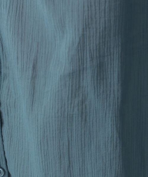 LOWRYS FARM（ローリーズファーム）の「ヨウリュウボイルチュニック６Ｓ　950058（シャツ/ブラウス・レディース・オフホワイト/ブラック/グリーン/ブルー・FREE）」の8枚目の写真