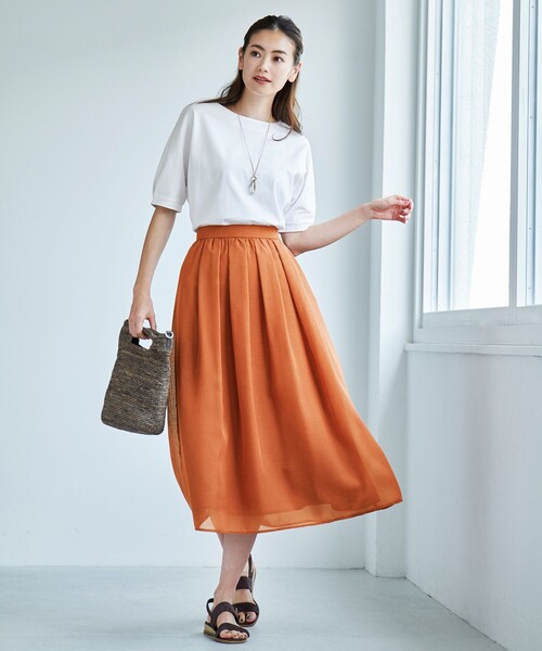 J.PRESS(ジェイプレス)の「【UVケア・消臭効果・接触冷感】コンパクトコットンスムース ドルマンスリーブ カットソー(Tシャツ/カットソー・レディース・ホワイト系/グレー系/ダークブラウン系/ベージュ系/ピンク系/スモーキーグリーン系・T13)」の7枚目の写真