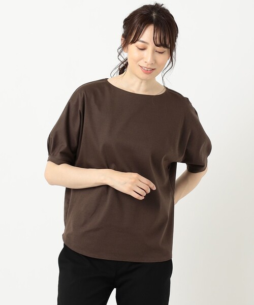 J.PRESS(ジェイプレス)の「【UVケア・消臭効果・接触冷感】コンパクトコットンスムース ドルマンスリーブ カットソー(Tシャツ/カットソー・レディース・ホワイト系/グレー系/ダークブラウン系/ベージュ系/ピンク系/スモーキーグリーン系・T13)」の18枚目の写真
