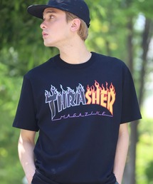 THRASHER/スラッシャー GE12 バイカラーロゴ S/S TEE 半袖Tシャツ