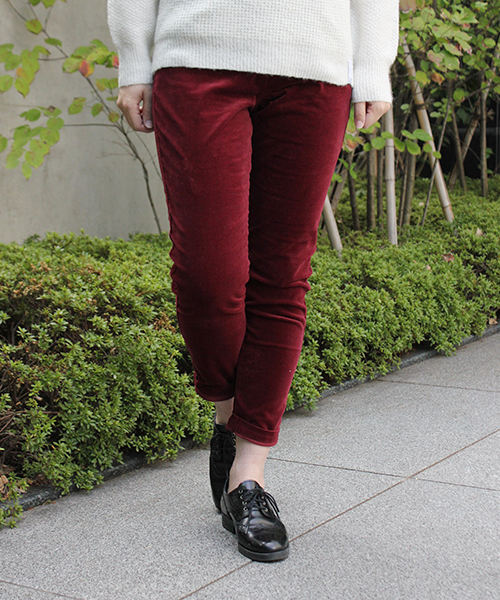 CIAOPANIC TYPY（チャオパニックティピー）の「コットンスエードストレッチスリムパンツ（その他パンツ・レディース・ボルドー/ブラック/グレー/ホワイト・SMALL/MEDIUM/LARGE）」の15枚目の写真