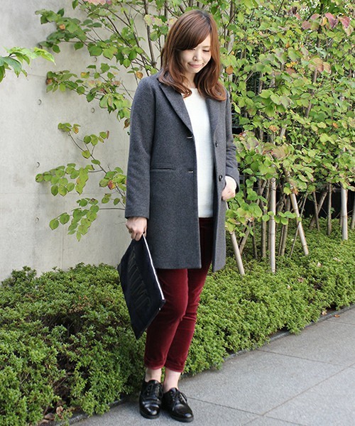 CIAOPANIC TYPY（チャオパニックティピー）の「コットンスエードストレッチスリムパンツ（その他パンツ・レディース・ボルドー/ブラック/グレー/ホワイト・SMALL/MEDIUM/LARGE）」の16枚目の写真