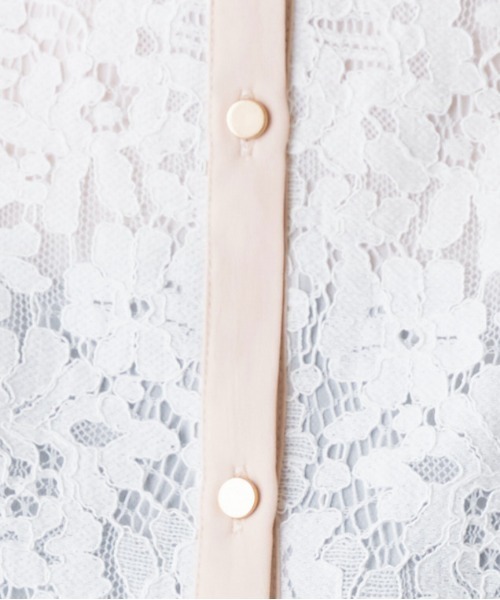 natural couture（ナチュラルクチュール）の「バンドカラーフレアレースブラウス（シャツ/ブラウス・レディース・オフホワイト/サックスブルー/アイボリー/ミント/ピンク/ブラウン・FREE）」の22枚目の写真