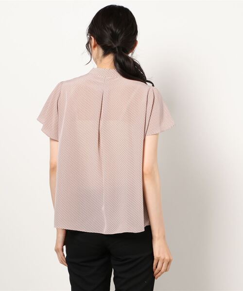 TITE IN THE STORE(ティテ インザ ストア)の「レトロ小紋ボウタイフリル半袖ブラウス(シャツ/ブラウス・レディース・オフホワイト/ベージュ/ブラック/ブラウン・38)」の11枚目の写真