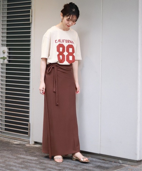 SLOBE IENA（スローブイエナ）の「【MIXTA/ミクスタ】SLOBE別注Tシャツ【洗濯機洗い可】◆（Tシャツ/カットソー・レディース・ブラック/ナチュラル/ネイビー/キャメル・FREE）」の11枚目の写真