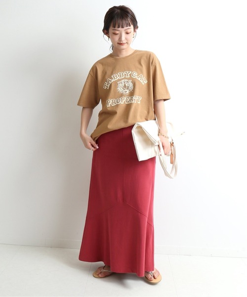 SLOBE IENA（スローブイエナ）の「【MIXTA/ミクスタ】SLOBE別注Tシャツ【洗濯機洗い可】◆（Tシャツ/カットソー・レディース・ブラック/ナチュラル/ネイビー/キャメル・FREE）」の22枚目の写真