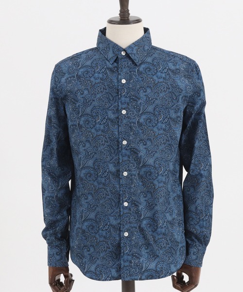 CAMBIO(カンビオ)の「ms4704-ペイズリー総柄ブロードシャツ(シャツ/ブラウス・メンズ・ブラック/レッド/ネイビー・L/S/M)」の21枚目の写真