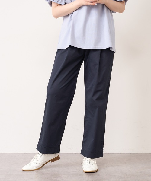 PUAL CE CIN（ピュアルセシン）の「JAPAN　MADEオーガニックツイルストレッチパンツ（その他パンツ・レディース・ネイビー/ライトベージュ/グレイッシュベージュ・FREE）」の3枚目の写真