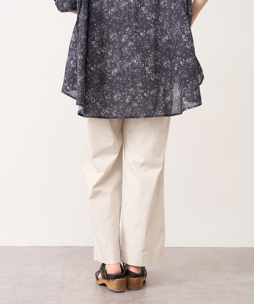 PUAL CE CIN（ピュアルセシン）の「JAPAN　MADEオーガニックツイルストレッチパンツ（その他パンツ・レディース・ネイビー/ライトベージュ/グレイッシュベージュ・FREE）」の8枚目の写真