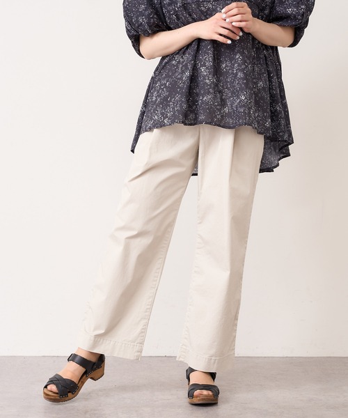 PUAL CE CIN（ピュアルセシン）の「JAPAN　MADEオーガニックツイルストレッチパンツ（その他パンツ・レディース・ネイビー/ライトベージュ/グレイッシュベージュ・FREE）」の6枚目の写真