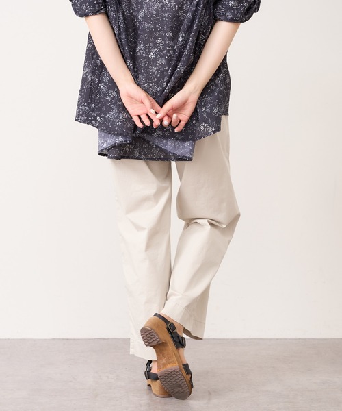 PUAL CE CIN（ピュアルセシン）の「JAPAN　MADEオーガニックツイルストレッチパンツ（その他パンツ・レディース・ネイビー/ライトベージュ/グレイッシュベージュ・FREE）」の7枚目の写真