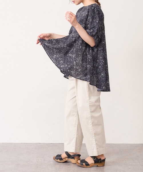 PUAL CE CIN（ピュアルセシン）の「JAPAN　MADEオーガニックツイルストレッチパンツ（その他パンツ・レディース・ネイビー/ライトベージュ/グレイッシュベージュ・FREE）」の10枚目の写真