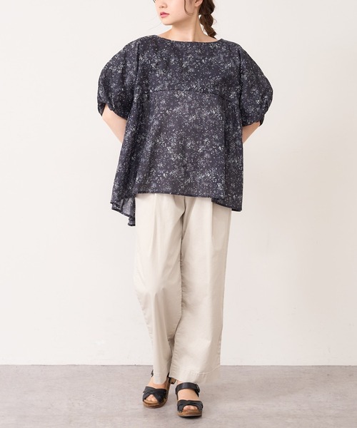 PUAL CE CIN（ピュアルセシン）の「JAPAN　MADEオーガニックツイルストレッチパンツ（その他パンツ・レディース・ネイビー/ライトベージュ/グレイッシュベージュ・FREE）」の9枚目の写真