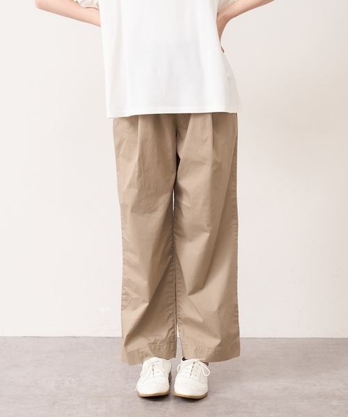 PUAL CE CIN（ピュアルセシン）の「JAPAN　MADEオーガニックツイルストレッチパンツ（その他パンツ・レディース・ネイビー/ライトベージュ/グレイッシュベージュ・FREE）」の13枚目の写真