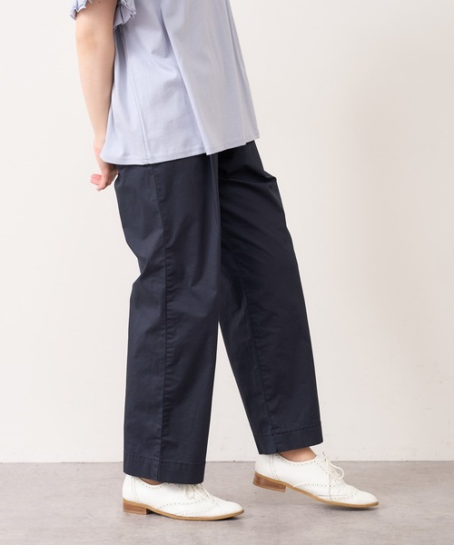 PUAL CE CIN（ピュアルセシン）の「JAPAN　MADEオーガニックツイルストレッチパンツ（その他パンツ・レディース・ネイビー/ライトベージュ/グレイッシュベージュ・FREE）」の21枚目の写真