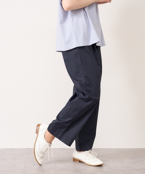 PUAL CE CIN（ピュアルセシン）の「JAPAN　MADEオーガニックツイルストレッチパンツ（その他パンツ・レディース・ネイビー/ライトベージュ/グレイッシュベージュ・FREE）」の20枚目の写真