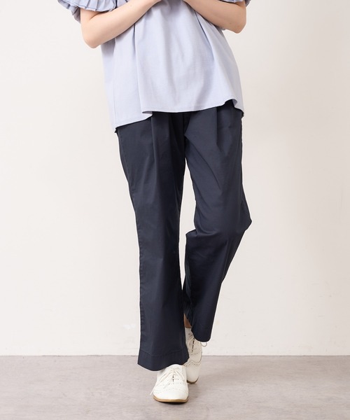 PUAL CE CIN（ピュアルセシン）の「JAPAN　MADEオーガニックツイルストレッチパンツ（その他パンツ・レディース・ネイビー/ライトベージュ/グレイッシュベージュ・FREE）」の19枚目の写真