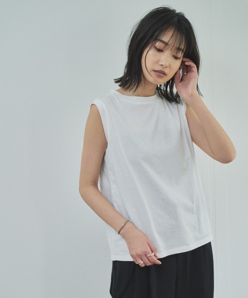 audrey and john wad（オードリーアンドジョンワッド）の「【Audrey and John Wad】キャミワンピース×ノースリーブトップス（セット）（ワンピース・レディース・ブラック/ベージュ/グリーン・FREE）」の12枚目の写真